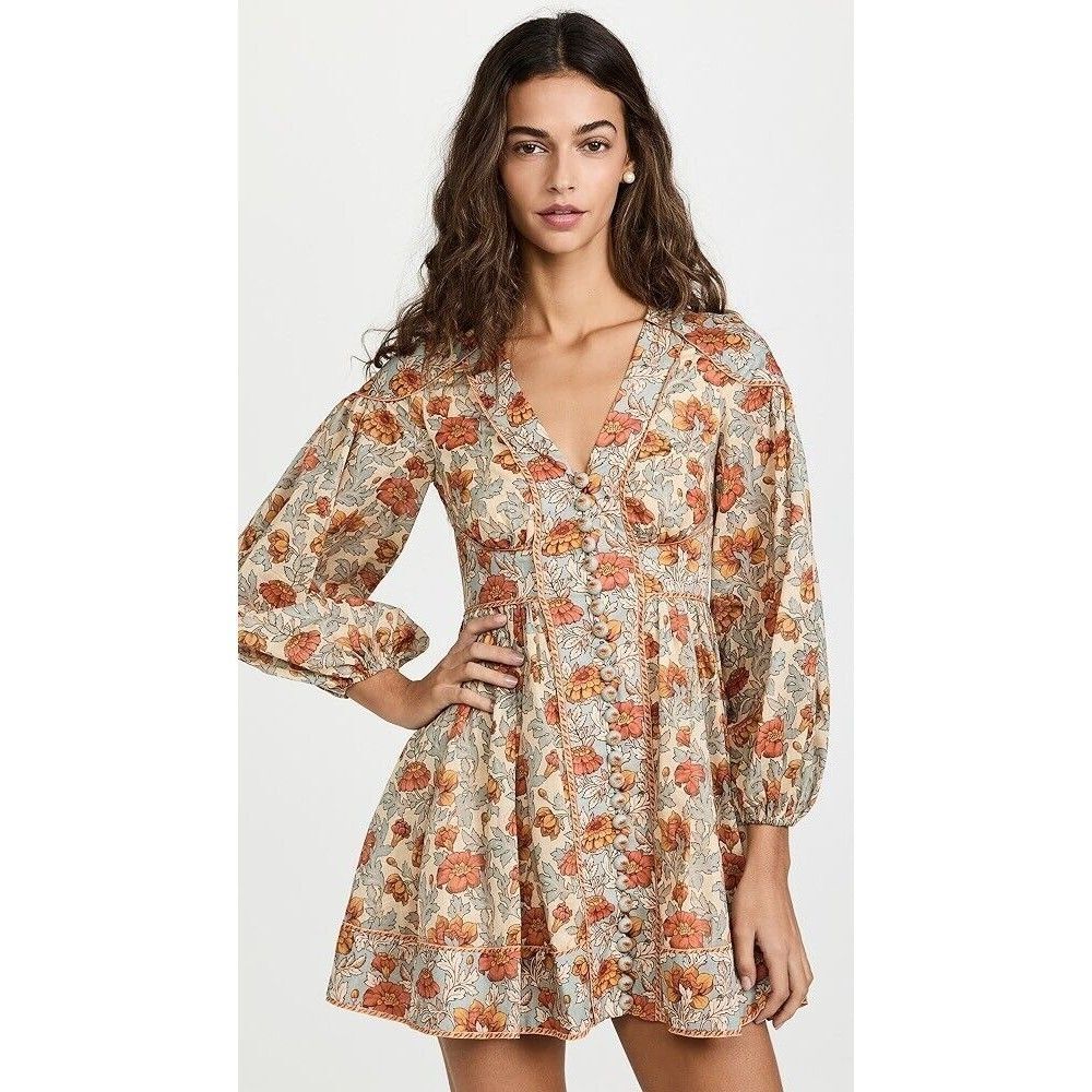 ZIMMERMANN Floral Print Dress AU 0P / US 4P